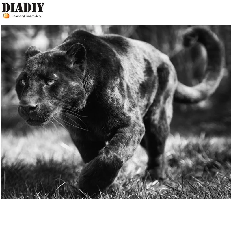DIADIY Алмазная вышивка пантера кристальная мозаика полная полный квадрат и