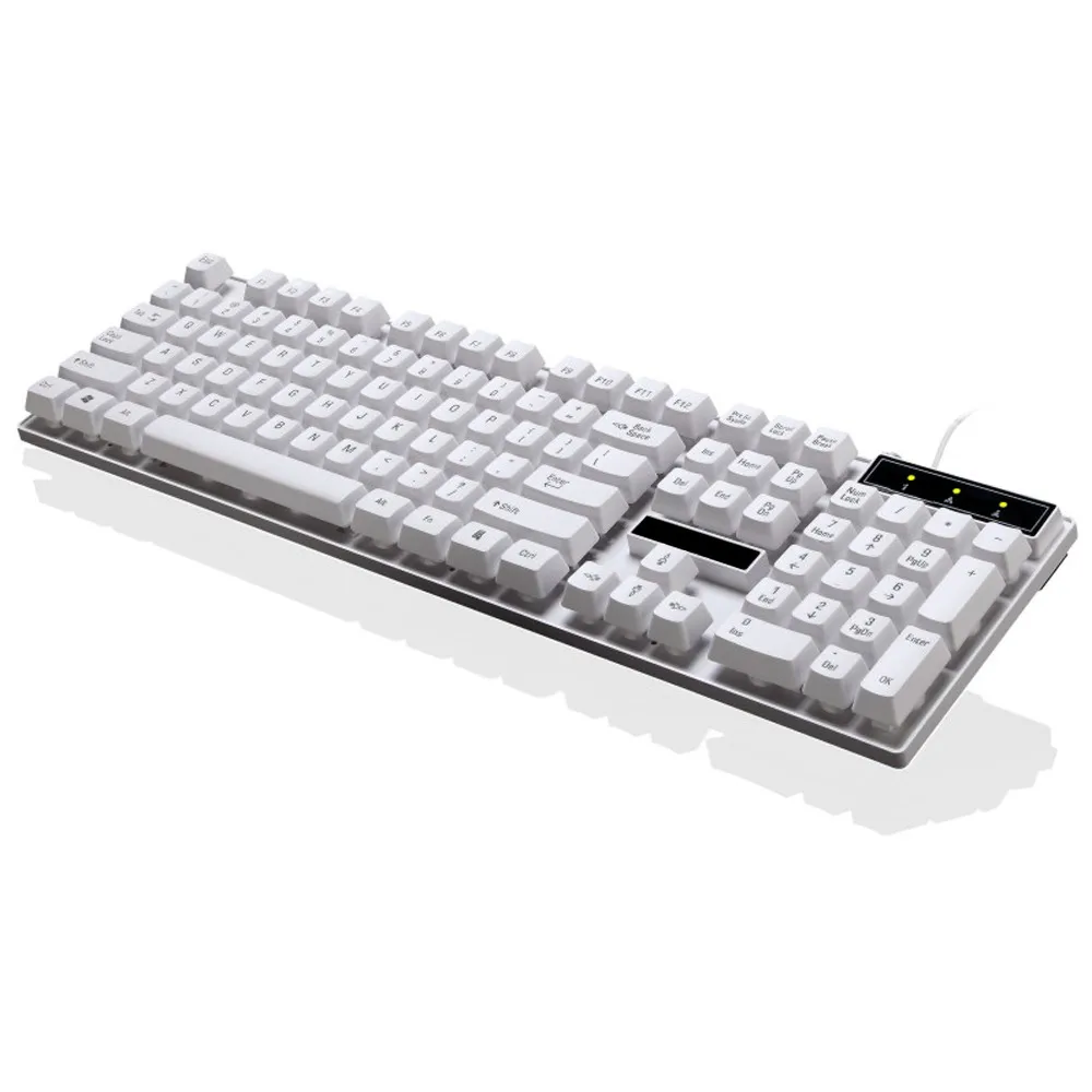 Игровая клавиатура Водонепроницаемая USB Проводная игровая металлическая основа