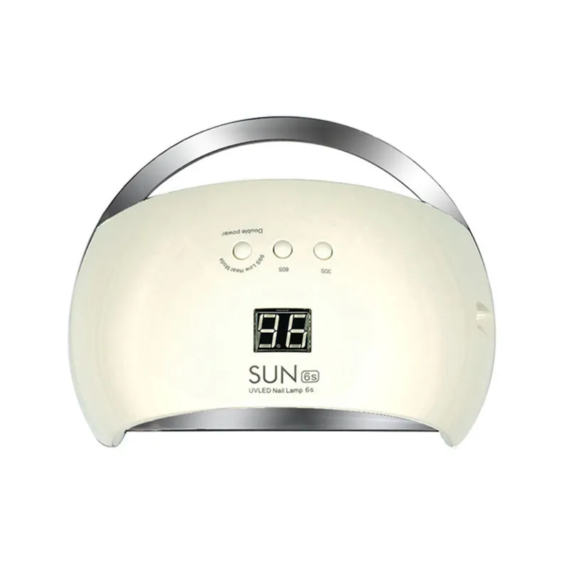 white 48 Вт SUN6S светодиодный светильник для ногтей, Сушилка для ногтей, УФ-светильник, лампа для отверждения, СВЕТОДИОДНЫЙ УФ-гель, умный маникюр, лак для ногтей, инструменты для дизайна ногтей - Цвет: white