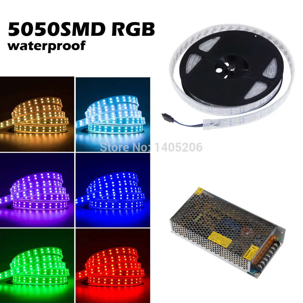 5 м 120 светодиодный s/м двойной ряд SMD 5050 RGB теплый белый холодный гибкий светильник