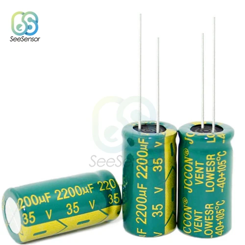 35V 2200UF 5PCS Алюминий электролитический конденсатор, алюминиевая крышка, 25В 35В 100 мкФ 220 мкФ 470 мкФ 680 мкФ 1000 мкФ 2200 мкФ 3300 мкФ 10000 мкФ - Цвет: 35V 2200UF 5PCS