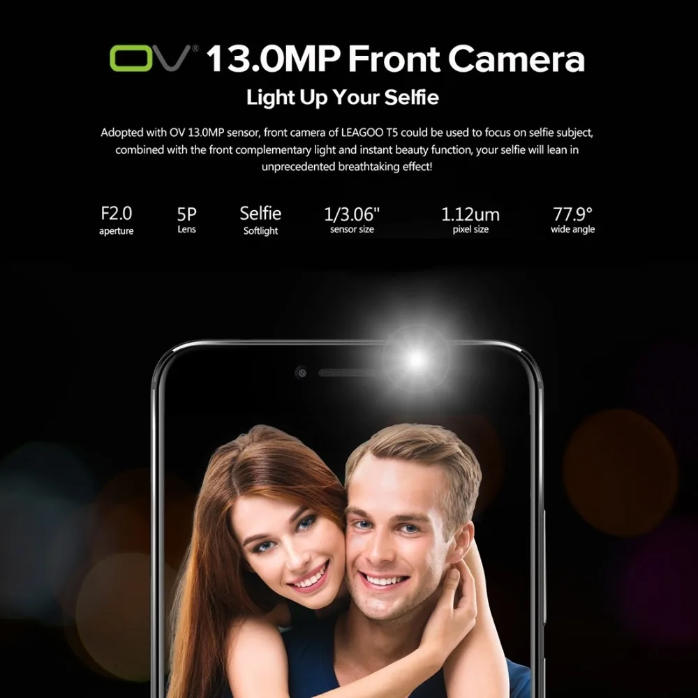 Leagoo T5 Android 7.0 5.5 дюйма FHD Смартфон 4 ГБ Оперативная память 64 Встроенная mtk6750t