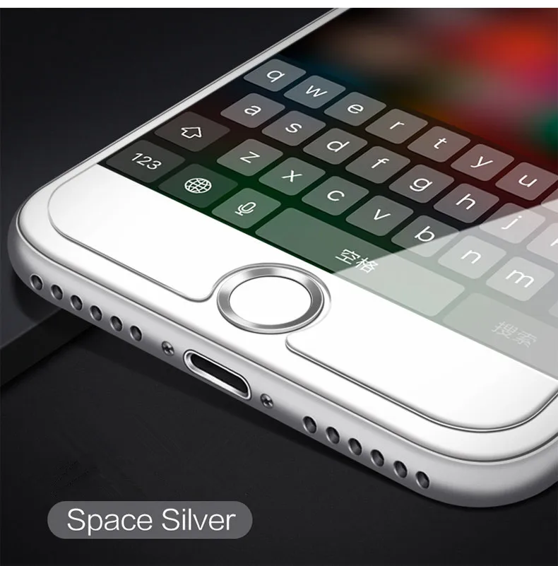 Sliver Универсальная наклейка на кнопку Home для iPhone X XS max XR 8 7 6 6S Plus 5s SE 5 отпечатков пальцев Touch ID защита от пота для iPad 4 - Цвет: Sliver