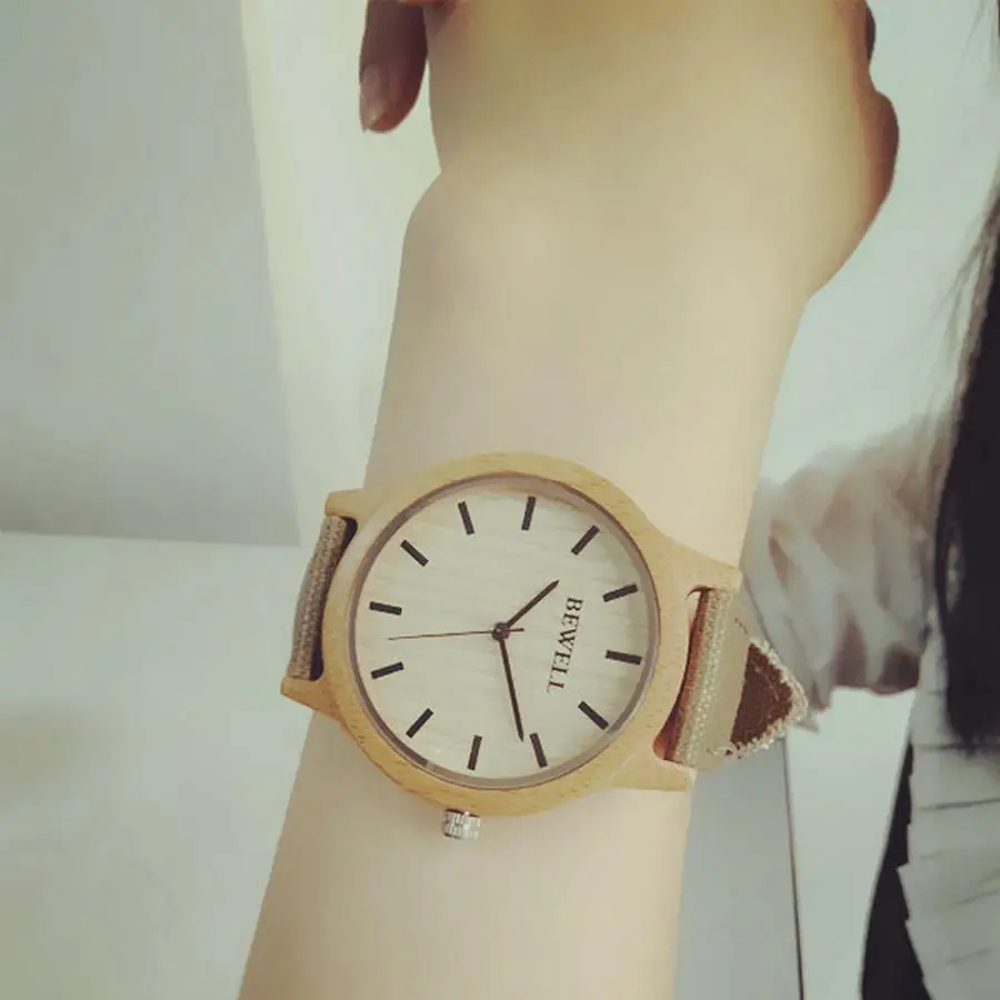 Для мужчин и женщин холст ремешок смотреть BEWELL Элитный бренд водостойкие часы