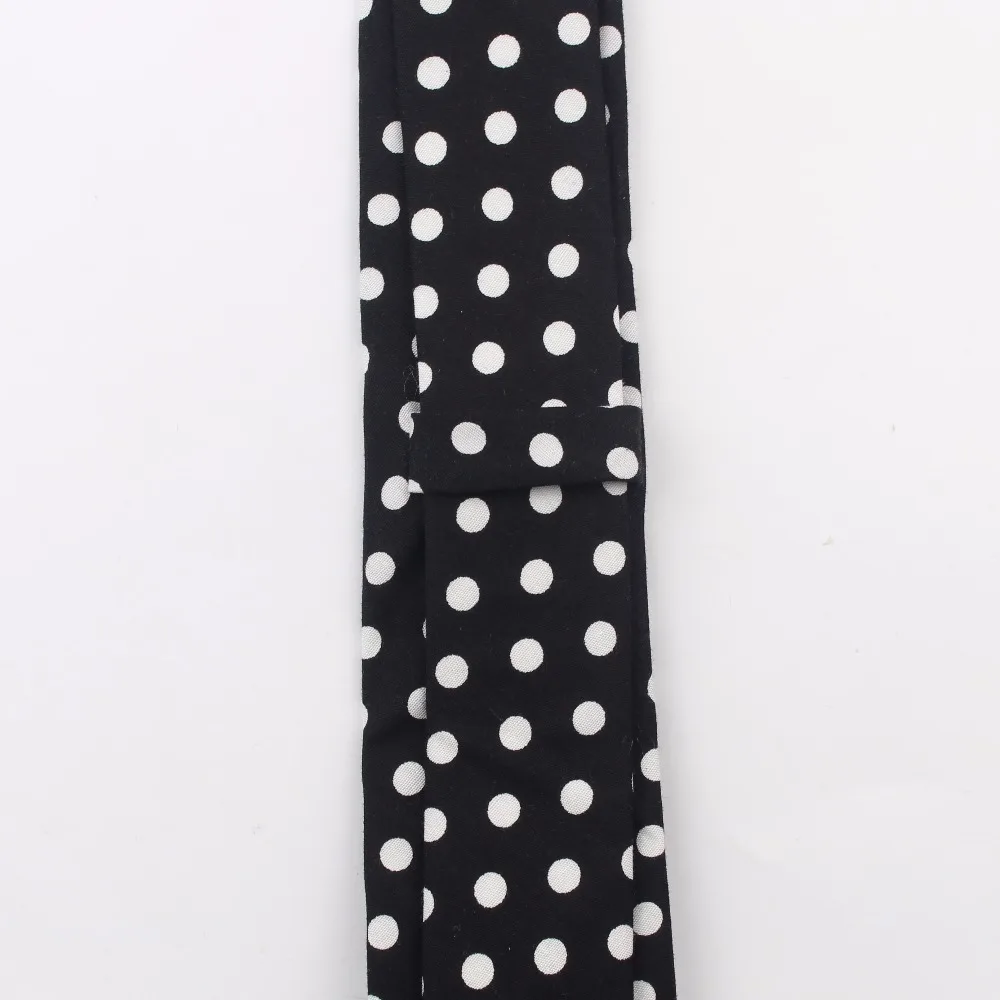 100% набор хлопковых галстуков в горошек для мужчин тонкий галстук круглый Hankerchiref