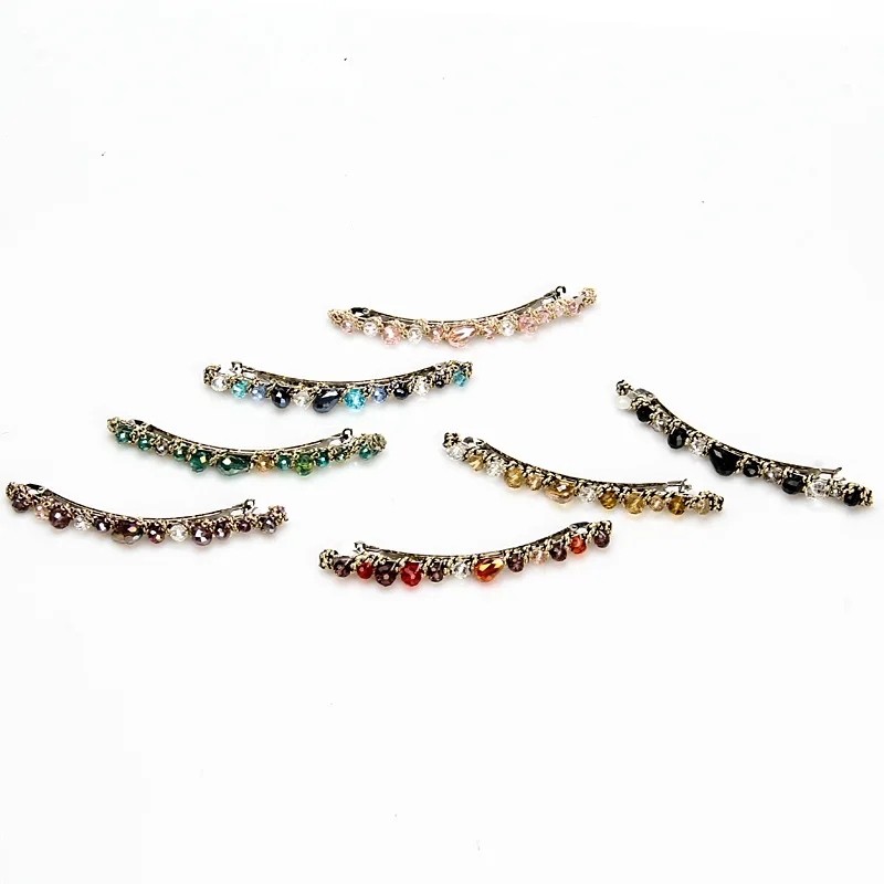 iMucci 1PC Women Girls Elegant Bling Headwear Crystal 6 Color Elastic Hairpin Barrette Hair Clip | Украшения и аксессуары