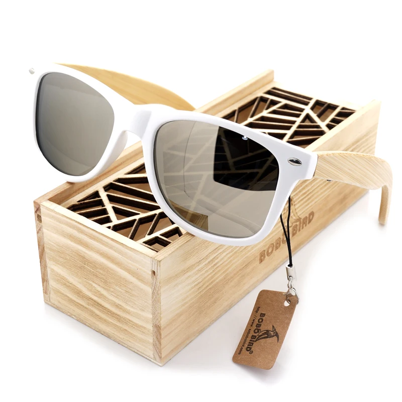 

BOBO BIRD Handmade Polarized Sunglasses 2020 New Fashion Women Sunglass Bamboo Legs Colorful Eyewear Wood Box Gift Oculos De Sol