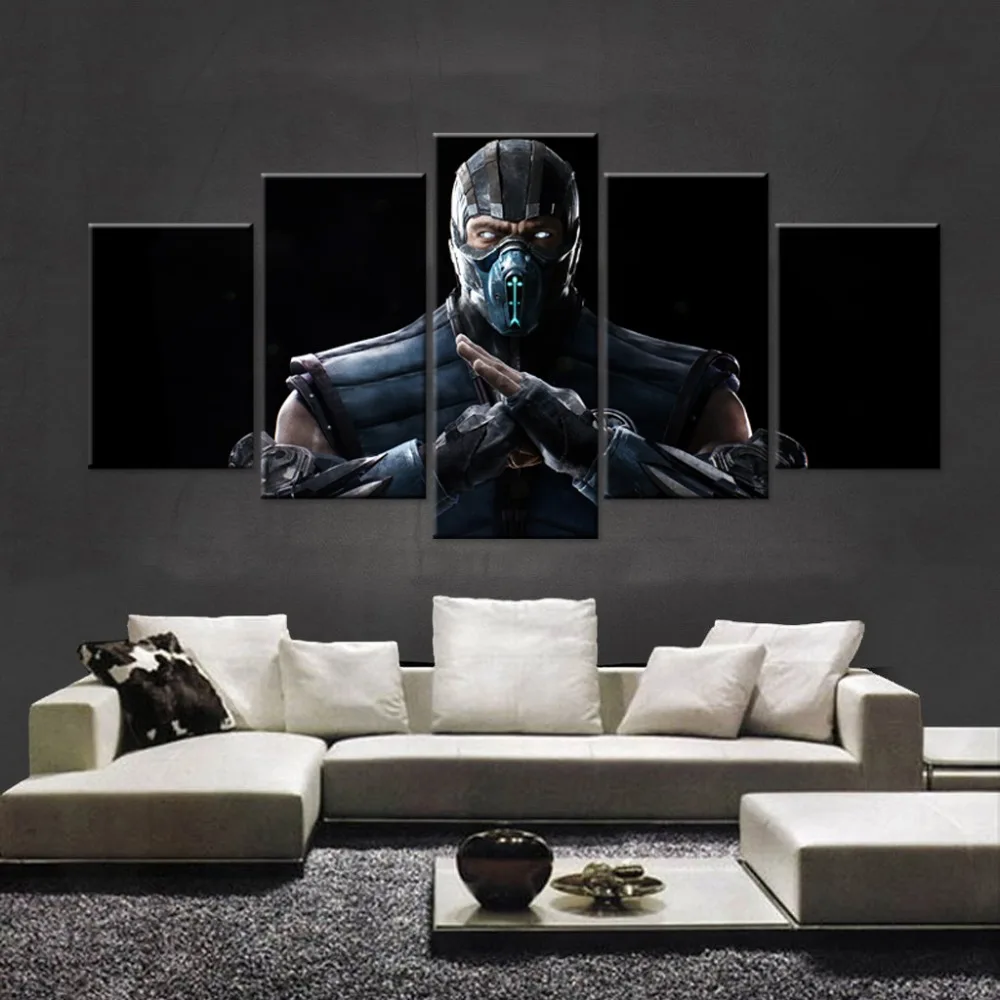 5 Шт. Х Файтинг Mortal Kombat Wall Art Picture Украшение дома Гостиная Печать Холст Стены