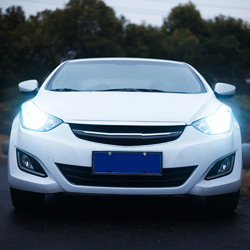 Hlxg 2 шт автомобилей Стайлинг для hyundai Elantra светодиодная фара в сборе 2012 2016