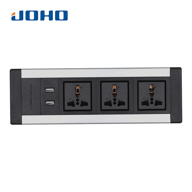 Настольные розетки JOHO 3 двойное зарядное устройство USB 250 В 10 А/16 А универсальная