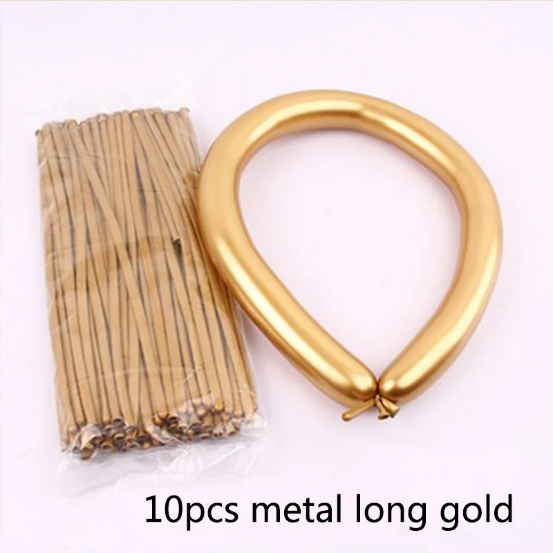 10pcs long gold 20 шт. 10 дюймов металлические светящиеся синие латексные шары Свадебные темно-синие хромированные шары 10 шт. украшения для дня рождения детские товары - Цвет: 10pcs long gold