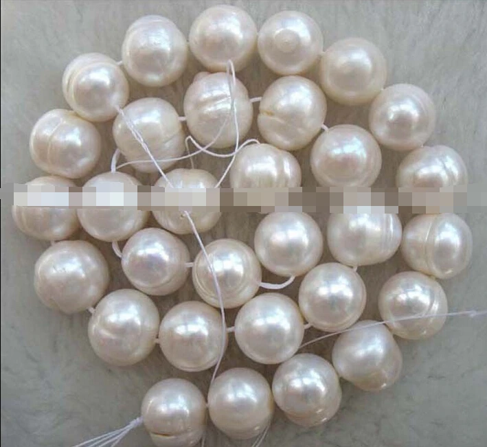 Hot sell -&gt@@ N536 FRESHWATER pearl rice white 12-13mm 15&quot -Top quality free shipping | Украшения и аксессуары