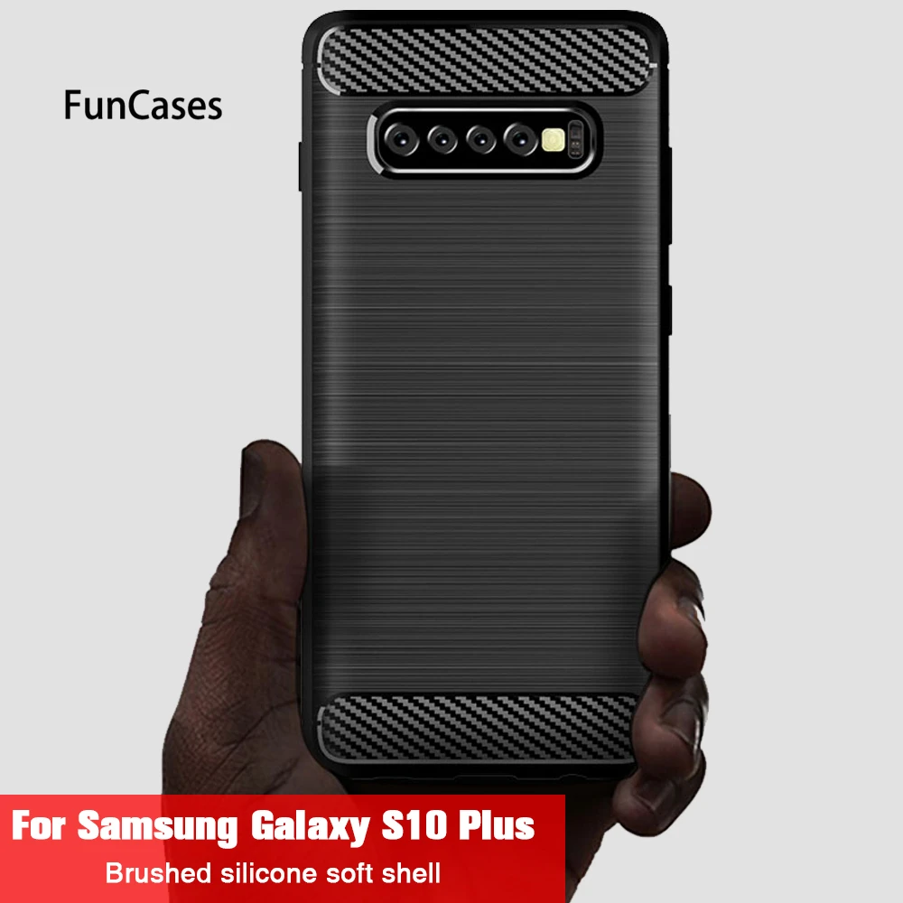 Чехол для телефона samsung S10 чехол силиконовый мягкий из углеродного волокна Galax Plus