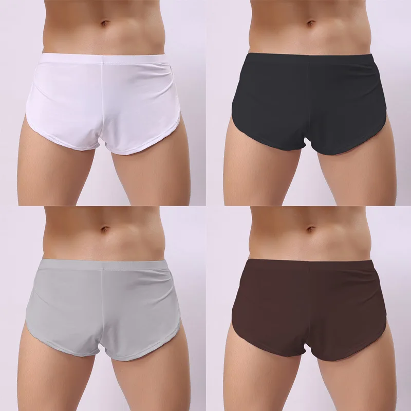 

Sexy Men Underwear Boxer Shorts Man Soft Solid Low-rise U Convex Pouch Underpants cueca calzoncillo ropa interior hombre S-XL