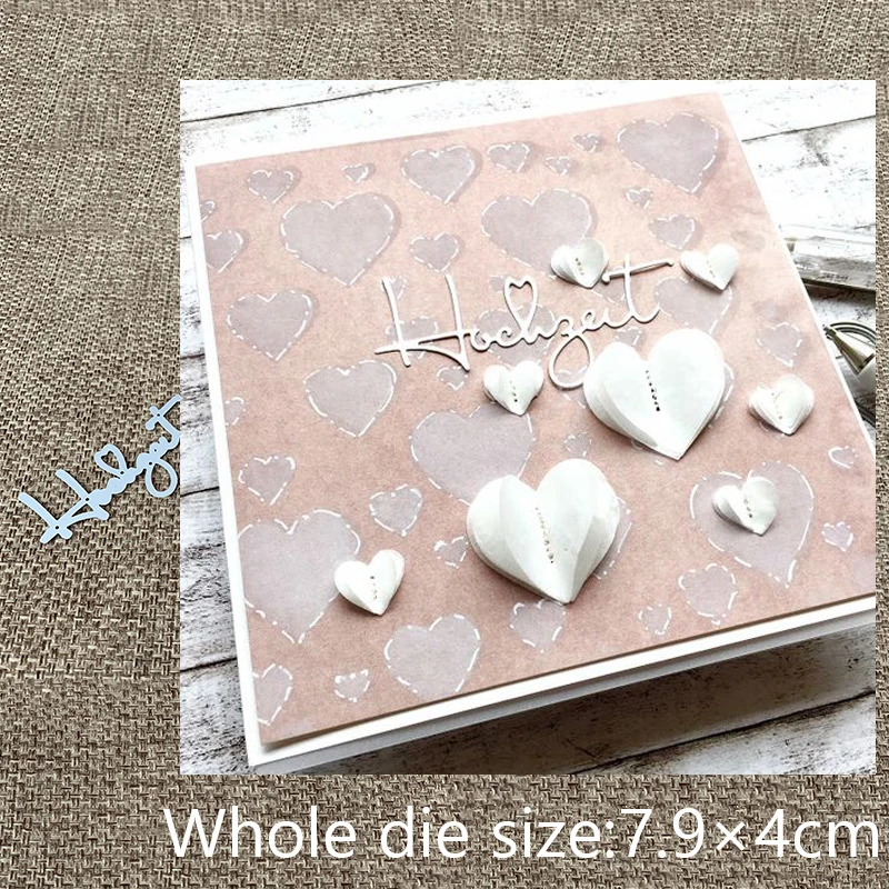 

XLDesign Craft Metal Cutting Die cut die German wedding letters scrapbooking Album Paper Card Craft Embossing Die Cuts
