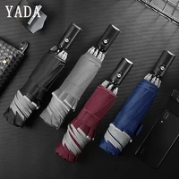 yada reverse reflective strip folding automatic umbrella for women anti uv rainproof protection parasol rain sun umbrellas yd098