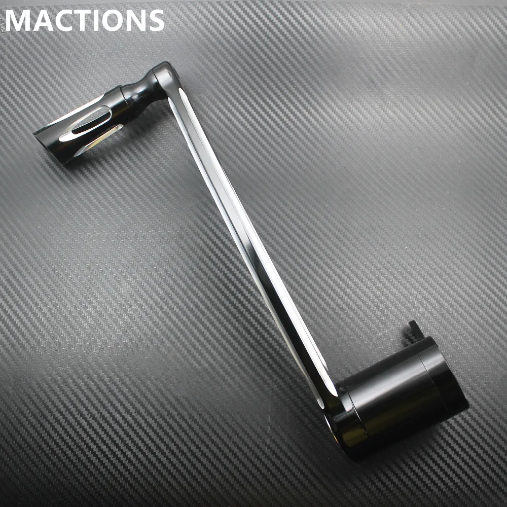 

Black And Cast Chrome Aluminium CNC Brake Arm Lever Pedal For Harley Softail Fatboy 2000-2016
