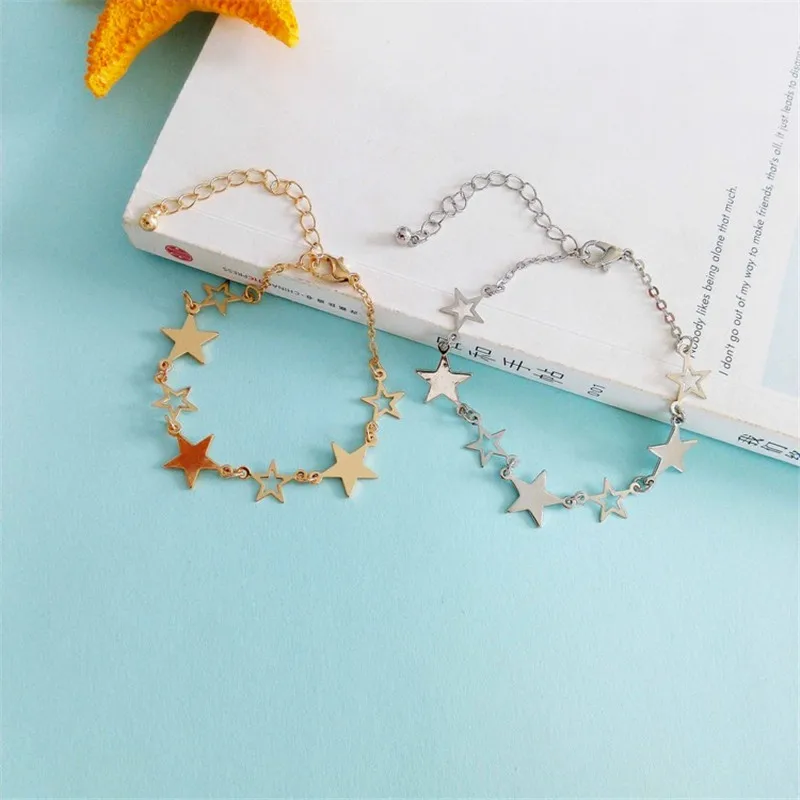 Бесплатная доставка модные женские ювелирные изделия звездный узор браслет