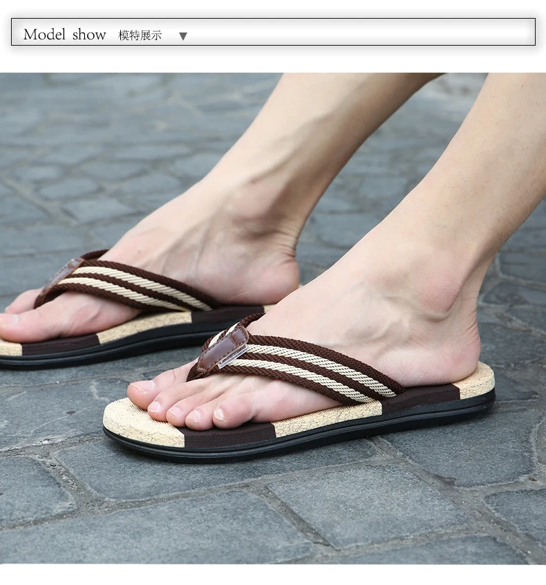 Zapatillas hombre; мужские сандалии; Новинка года; дышащие Вьетнамки; мужские уличные Тапочки для ванной; высокое качество; мужская обувь на плоской подошве в полоску