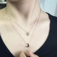 korean version of the moon and the moon pendant ornaments short paragraph clavicle chain necklace fashion wild women