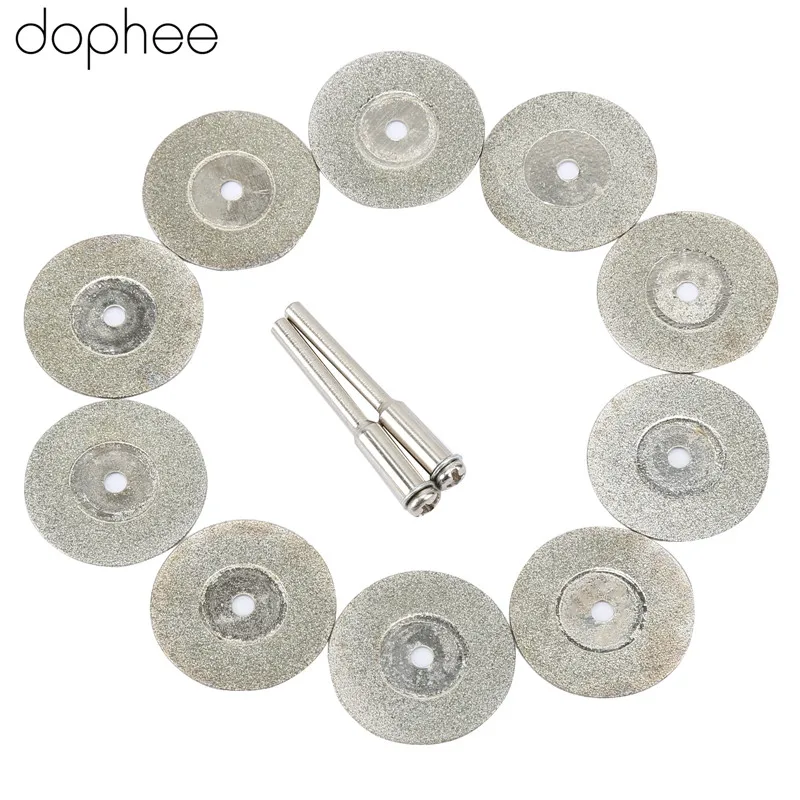 Dophee 10 шт. роторные алмазные режущие инструменты Dremel диаметр 25 мм острые диски +