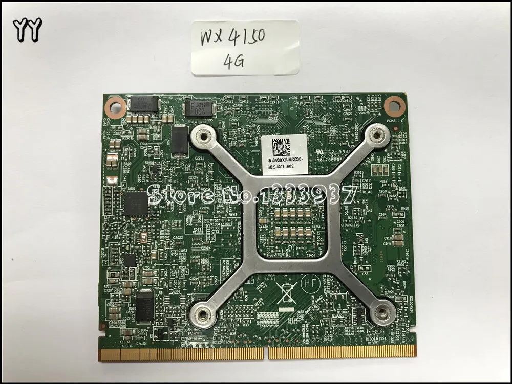 WX4150 216 0896288 4 Гб CN 0V30XX VGA Графическая карта для ноутбука DELL M7510 M7520|Материнские платы|