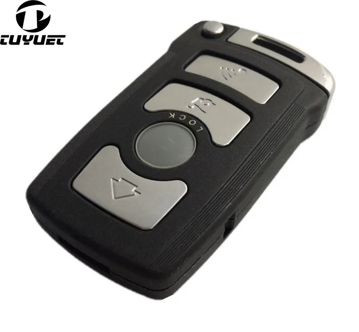 4 кнопки Smart Remote Key Shell для BMW 7 серии чехол автомобильного ключа заготовки без порта