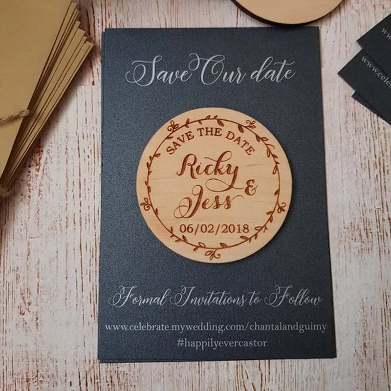 Personalized Wood Carved Handicraft Save The Date Accessories Laser Cut Wedding Fridge Magnets Home Decor | Дом и сад