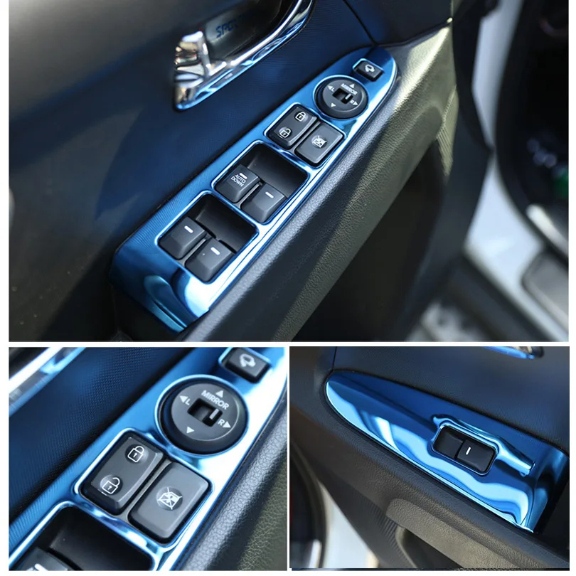 4 шт. нержавеющей Интерьер Аксессуары Внутренняя дверь подлокотник окно