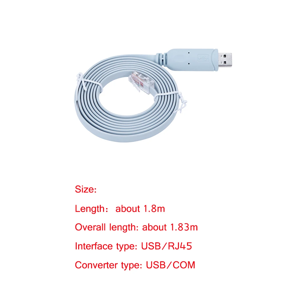 Горячая 1 8 м USB к RS232 RJ45 последовательный консольный кабель Соединительная линия