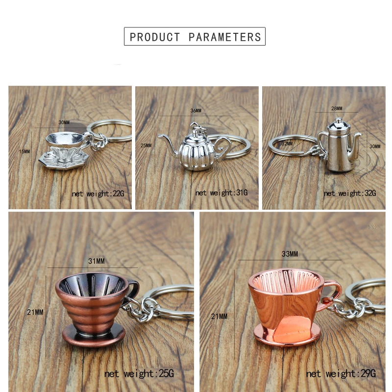 Cute Mini DIY Coffee Kitchenware креативные брелки для кухни посуда кольцо держатель брелок