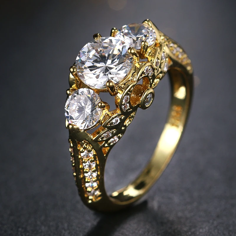 

New Trendy Monalisa Style Engagement Rings For Women Classic Colorful Cubic Zirconia Cocktail Ring Gifts Anel Masculino R-054