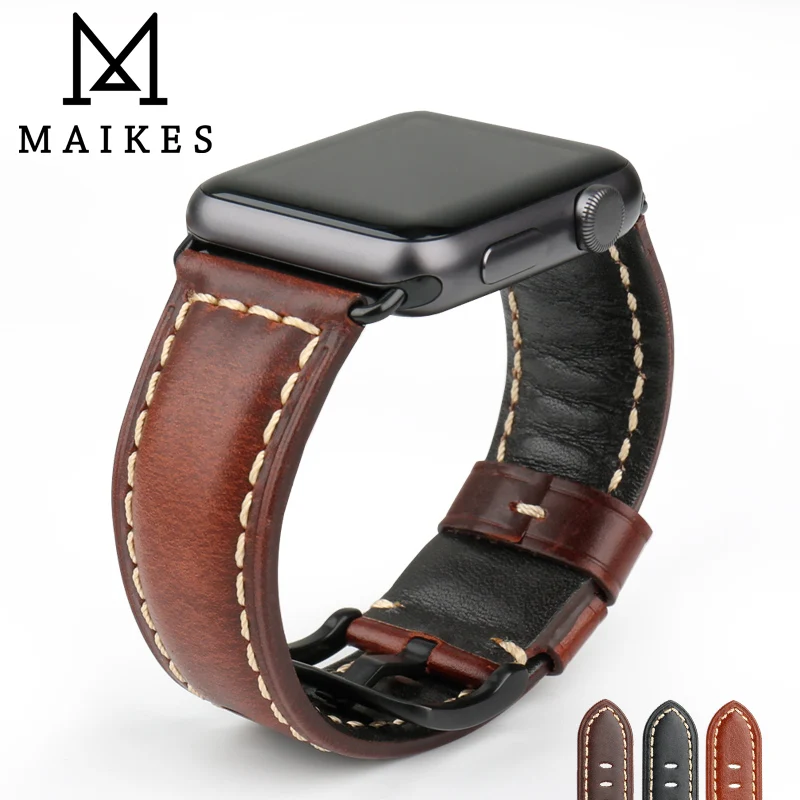 Ремешок кожаный для Apple Watch Band 42 мм 38 мм/44 40 Series SE 6 5 4 3 2 iWatch|watch accessories|genuine leather watch