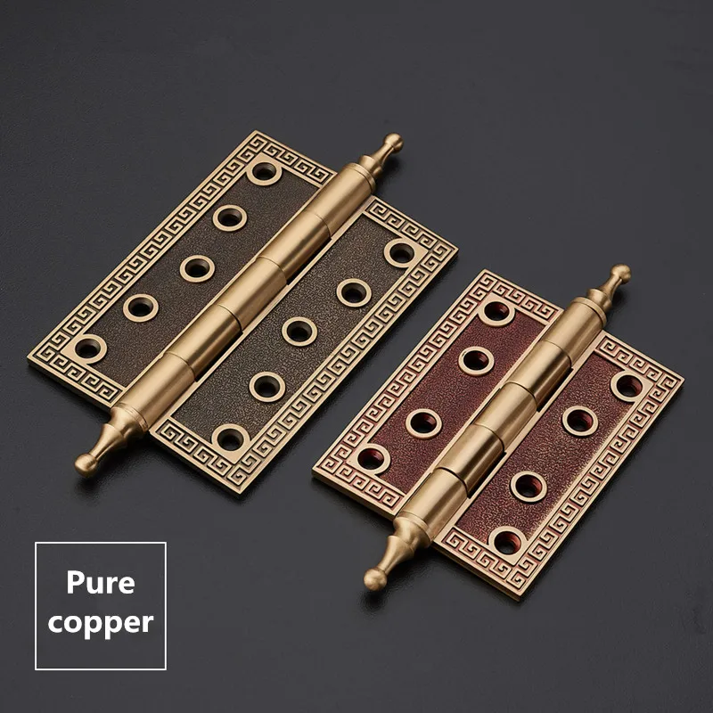 

4-inch hinge 100%copper door hinge European style rose gold coffee gold