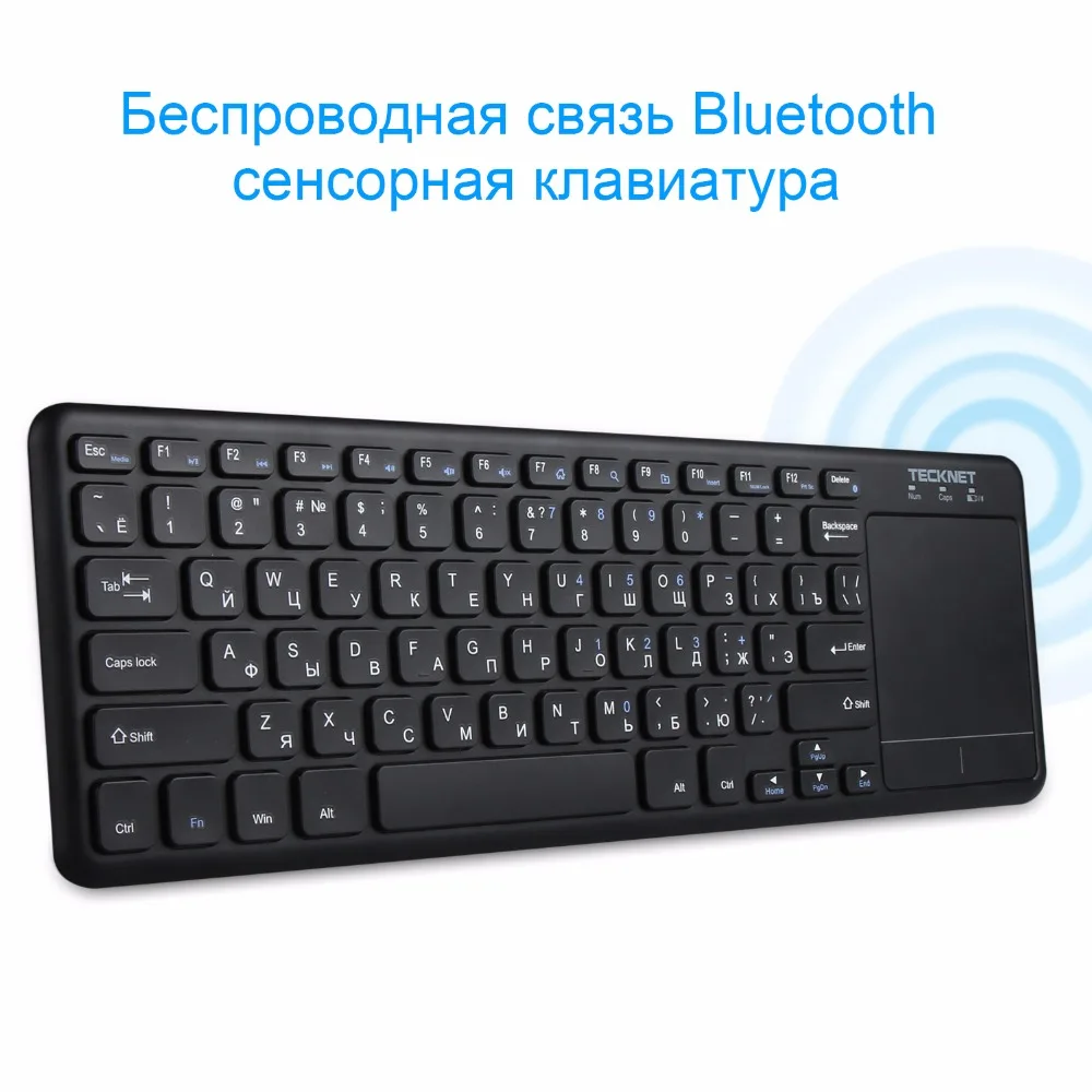 Мини Беспроводной Bluetooth Touch русская клавиатура с тачпадом для Windows PC Smart ТВ ОС Android