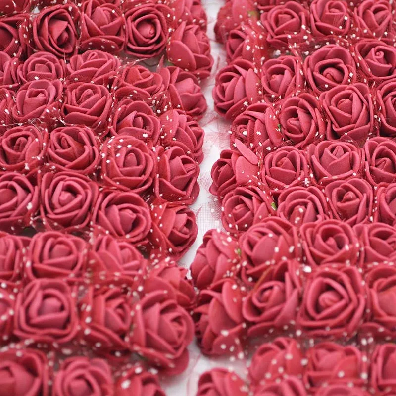 144pcs burgundy 1 шт. моделирующий пенополистирол пенопласт МИШКА белый шар для рукоделия Рождественская вечеринка украшения подарки на день рождения - Цвет: 144pcs burgundy