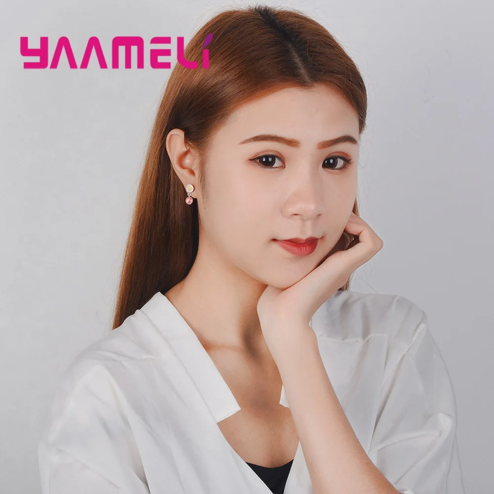 Милые и элегантные серьги для женщин девочек ювелирные изделия из стерлингового