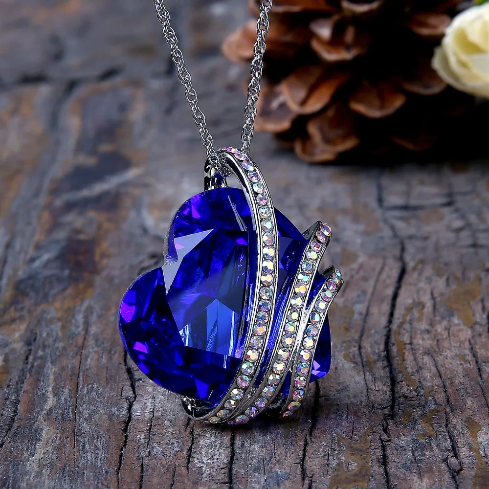Женское Ожерелье и ожерелье с подвеской swarovki подвеской|stone heart|heart stonenecklace stone pendant |