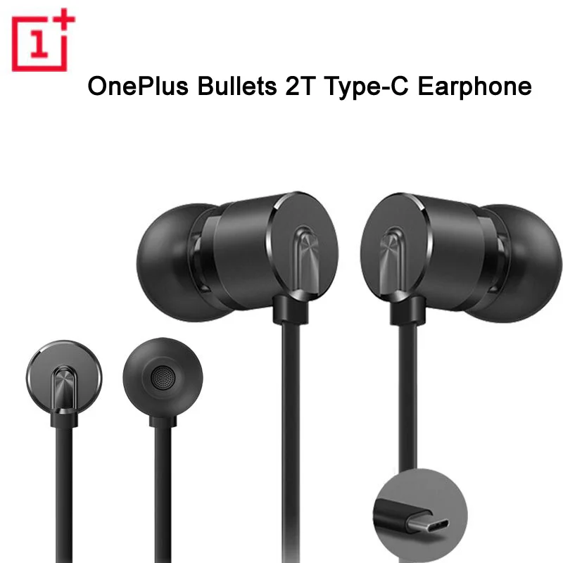 Фото Оригинальные наушники пули OnePlus Type C вкладыши Bullets 2T с дистанционным микрофоном