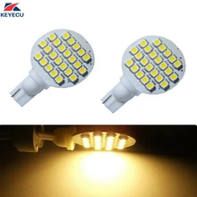 KEYECU 2 пакета DC 12V теплый белый T10 921 194 24-3528 SMD LED лампа супер яркая |