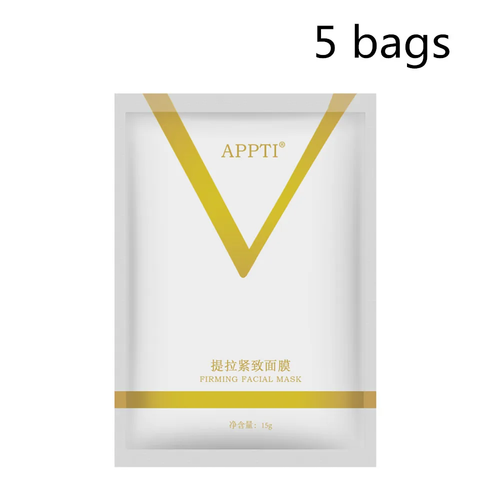 5 pieces Маска для сна V Line Mask 4d маска для подтягивания лица чудо V-shape d маска для похудения двойной подбородок подтягивающий патч V Форма средство для подтягивания лица - Цвет: 5 pieces