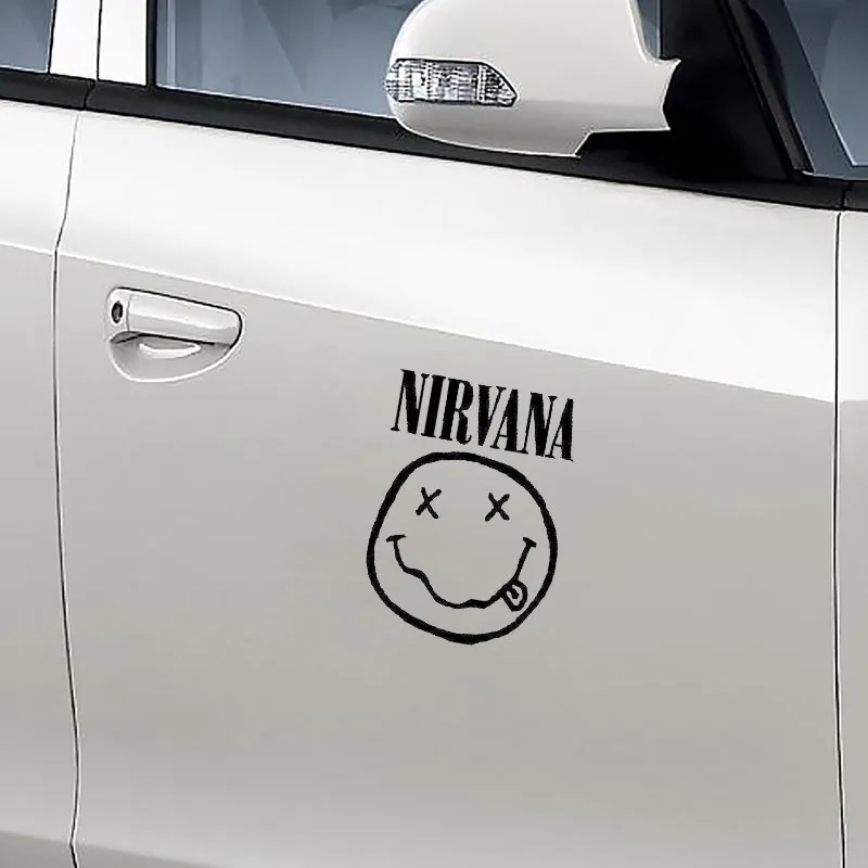 13X9 4 см NIRVANA забавные виниловые трафареты черный/серебристый автомобильный