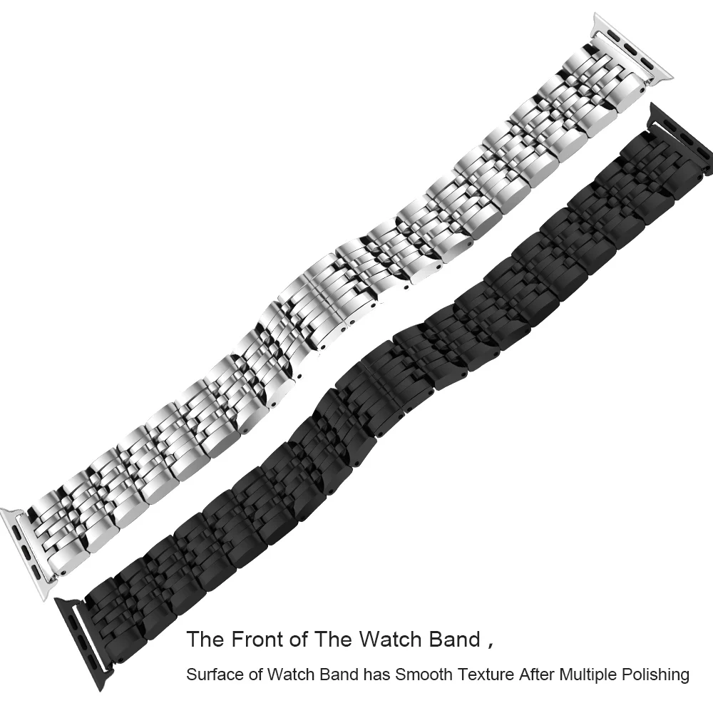 Для Apple Watch Band 38 мм 42 ремешок из нержавеющей стали 7 звеньев Смарт-часы