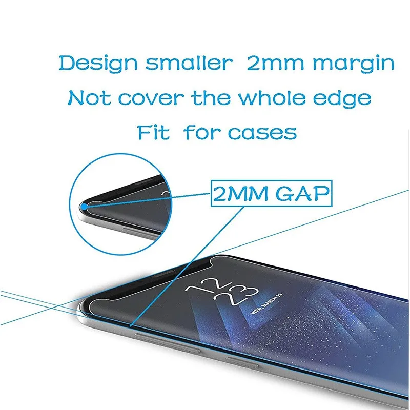 3d curved edge tempered glass for samsung galaxy note 8 screen protector 9h full cover for samsung galaxy note 8 full glue glass free global shipping