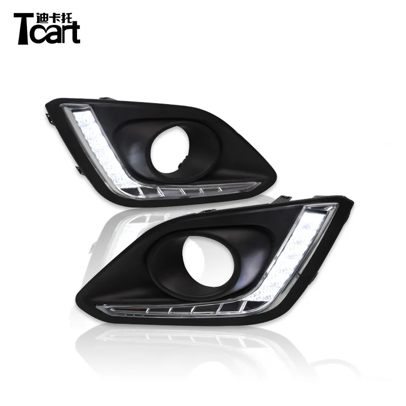 Tcart для Suzuki Swift 2014 2016 DRL Автомобильный светодиодный дневные ходовые огни белого