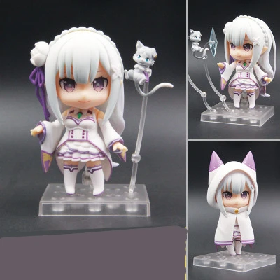 Аниме Re: жизнь в другом мире от Zero Emilia Nendoroid Kawaii милые действия ПВХ Коллекция