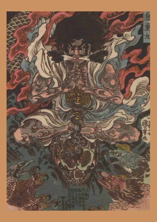 SMT13-24 Ukiyoe плакат японский портрет, холст, живопись в японском стиле ретро Самурай Азиатский воин настенные художественные украшения дома - Цвет: SMT13-24