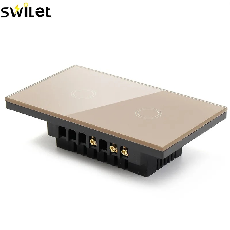 SWILET 120 тип двухсторонний сенсорный выключатель 110В 240В кристальная стеклянная