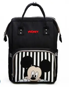 With Hook Сумка для подгузников disney, рюкзак для мам, Детская сумка для мам, сумка для подгузников для ухода за ребенком, дорожная коляска с USB подогревом,, 1 крючок - Цвет: With Hook