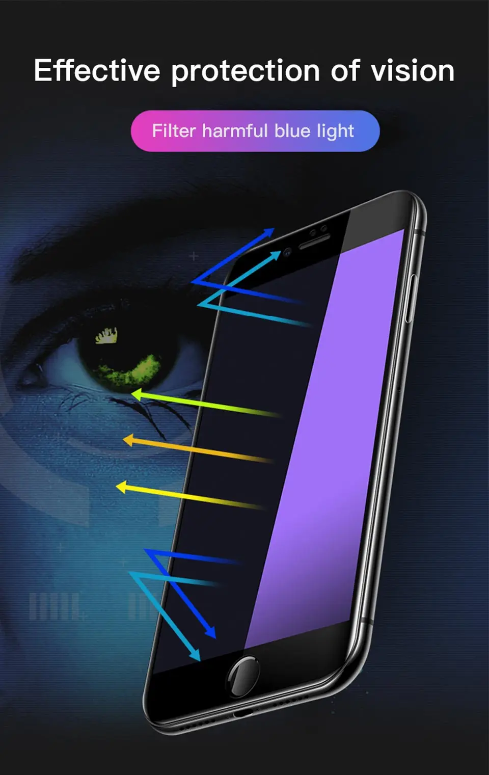 Закаленное стекло 9h для iPhone X XS Max XR 3D полное покрытие углеродное волокно мягкий край Защита экрана для iPhone 8 6S 7 Plus стеклянная пленка